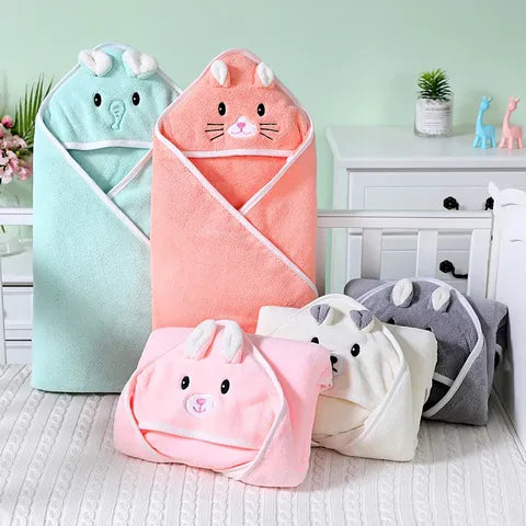 Cartoon Hooded Baby Bath Towel