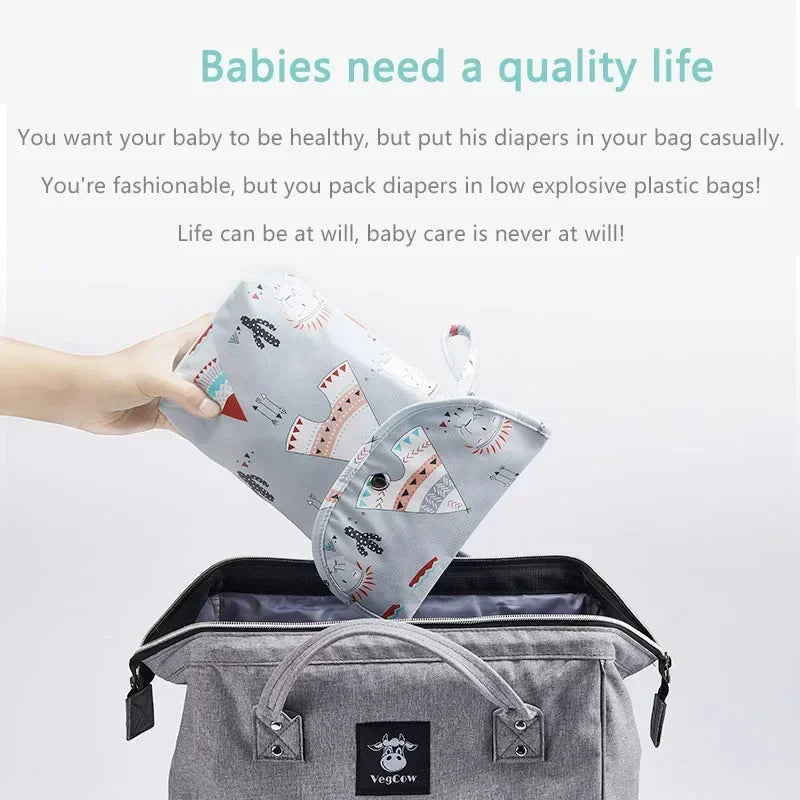 Waterproof Reusable Baby Nappy Changing Bag