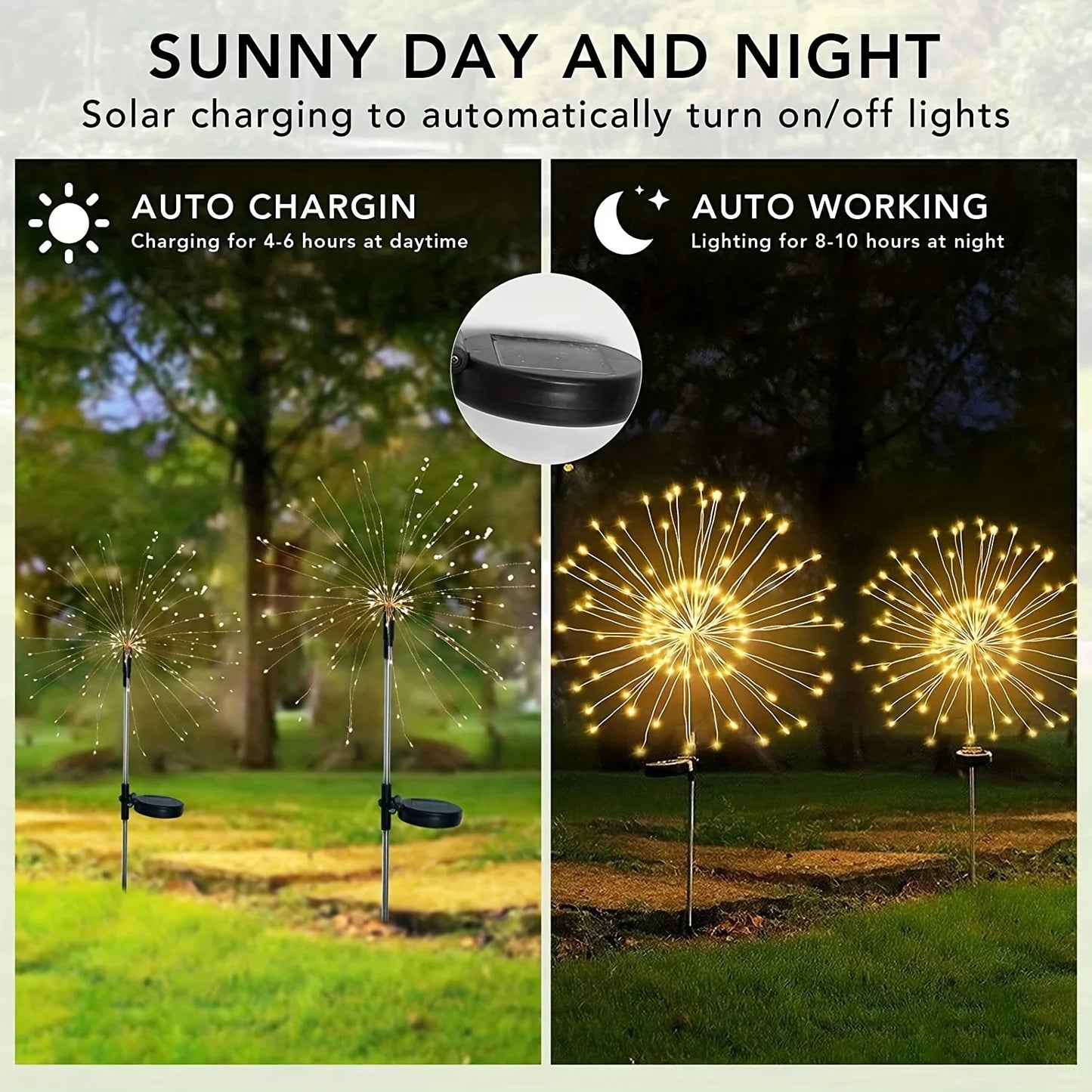 Solar Fireworks Lamp Outdoor Fairy Lights