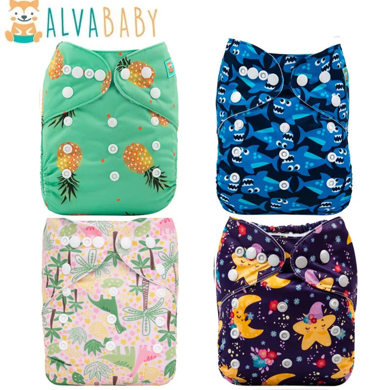 ALVABABY Cloth Nappies Pocket, Microfiber Insert