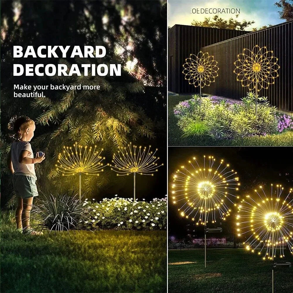 Solar Firework Lights - Garden Fairy Decoration