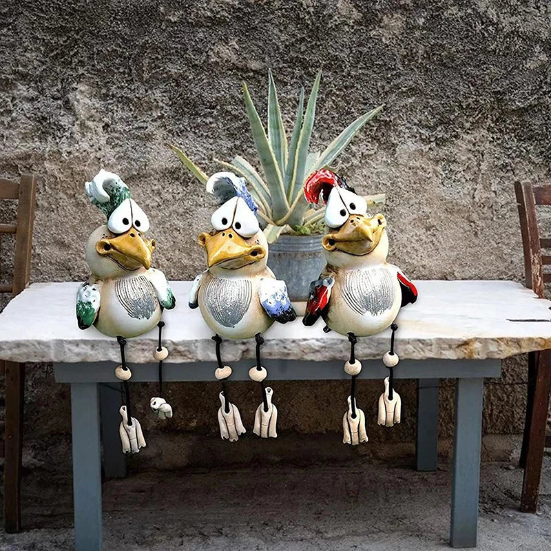 Funny Chicken Resin Garden Statues