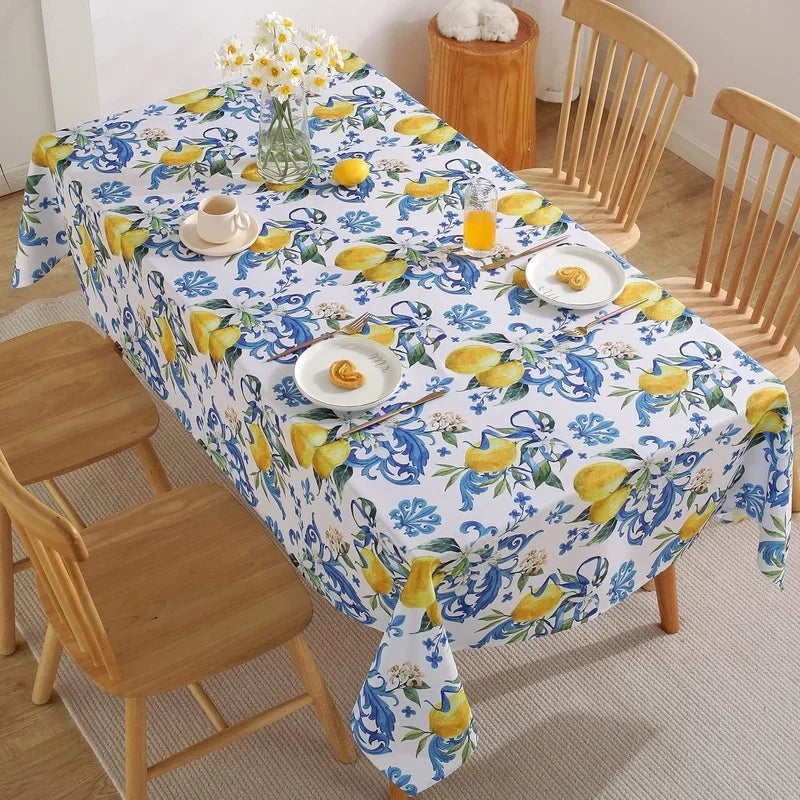 Lemon Print Kitchen Tablecloth