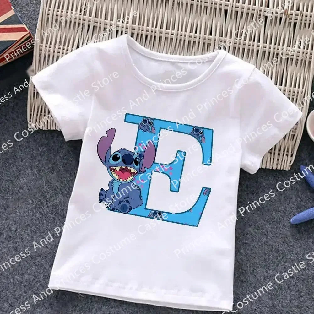 Stitch Letter ABCD Kid's T-Shirt