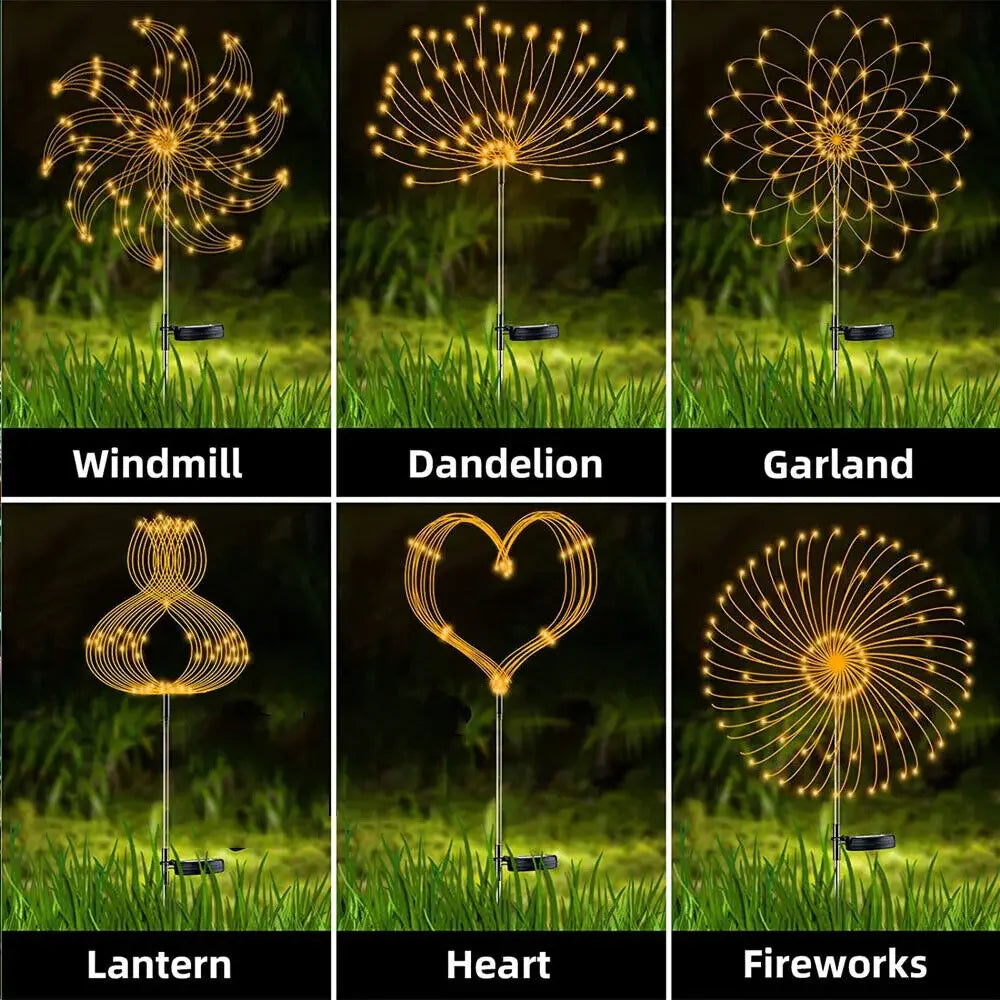 Solar Firework Lights - Garden Fairy Decoration