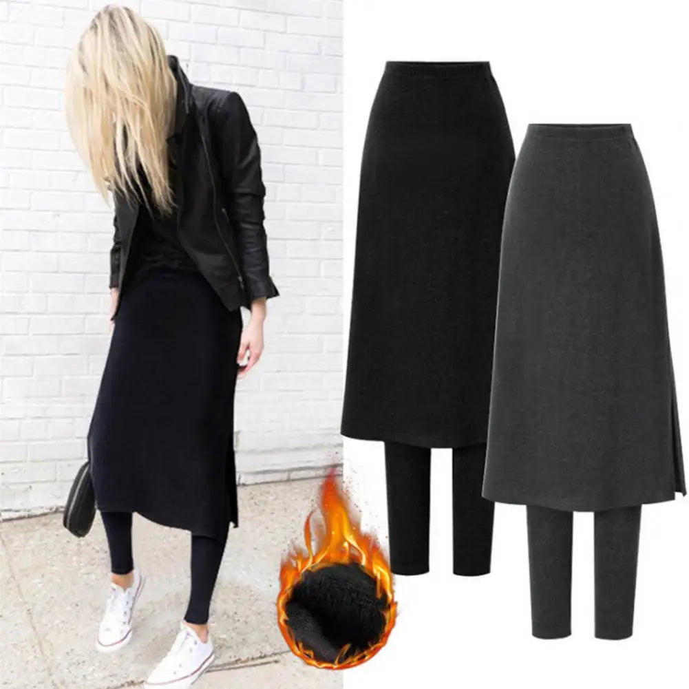 Winter Plus Size Culottes A-line Skirt Leggings