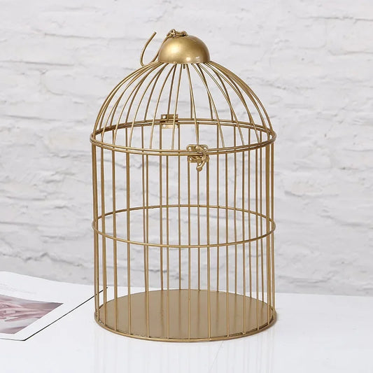 European Retro Iron Flower Stand Bird Cage