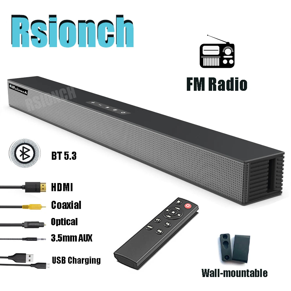 RSIONCH 40W Wall-Mount Soundbar