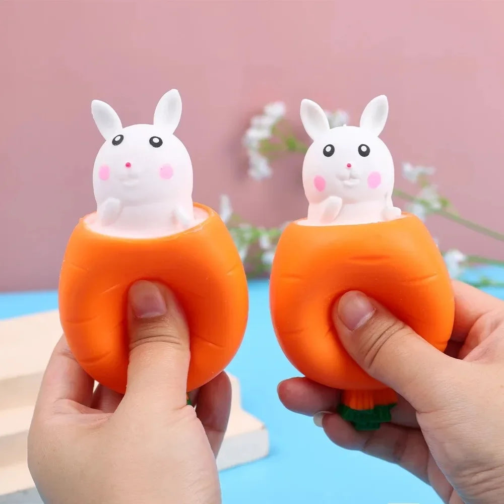 Carrot Rabbit Cup Squishy Toy