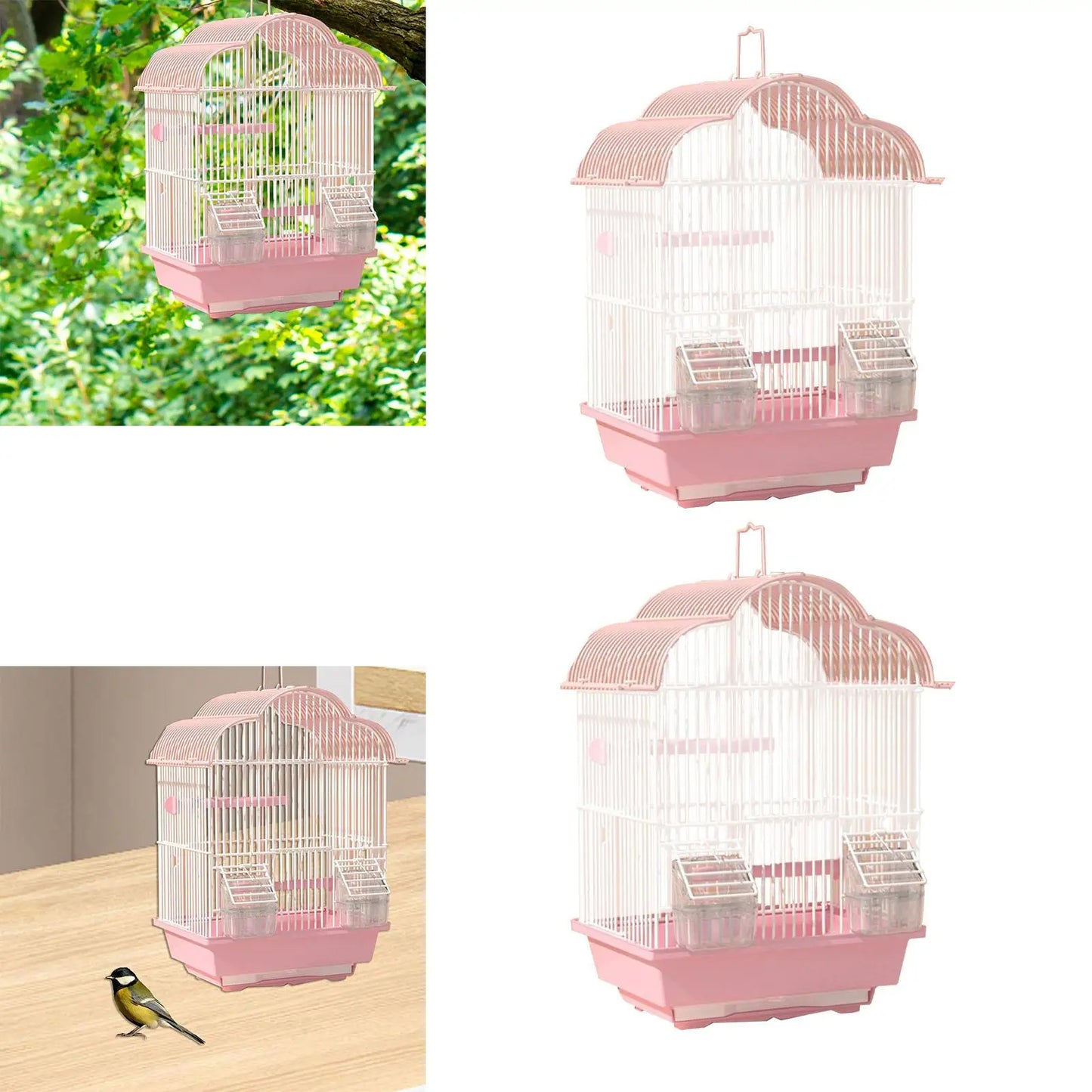 Large Metal Bird Cage for Parakeets & Small Birds