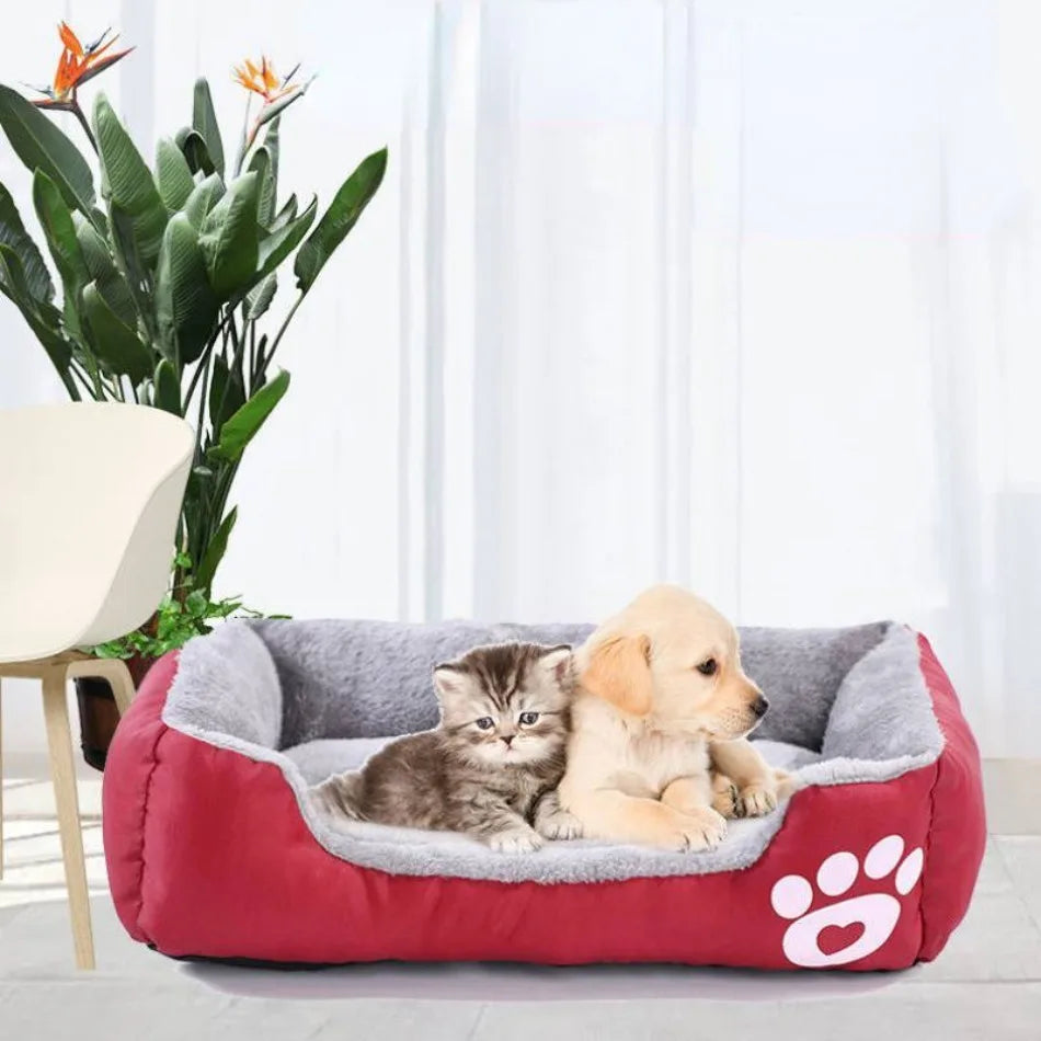 Large Pet Dog Bed Plush Kennel Waterproof Mat