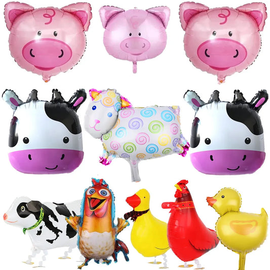 Farm Animals Pig Balloons Set