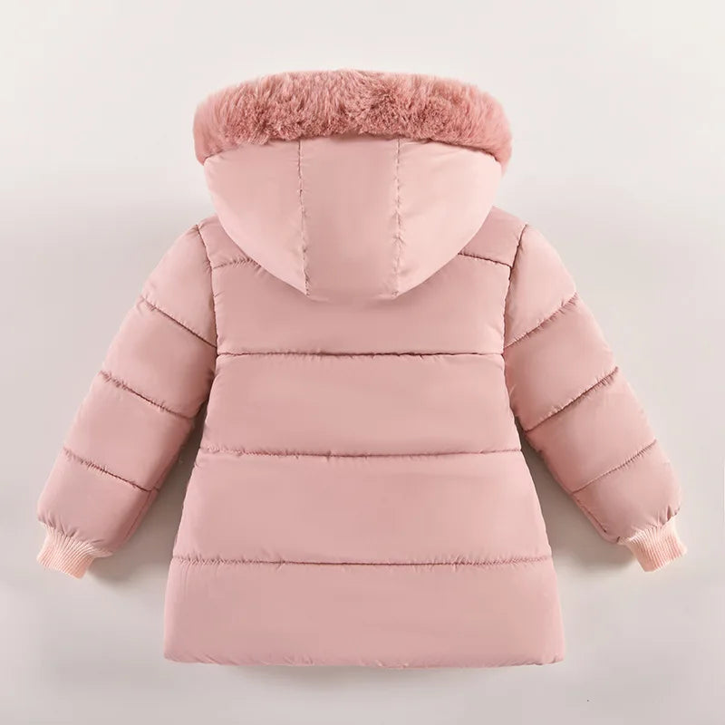 Girls Princess Winter Coat with Fur Collar