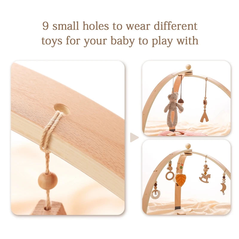 Baby Wooden Play Gym Hanging Toys