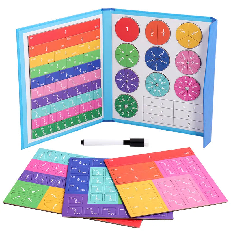 Children Magnetic Fraction Learning Math Toy