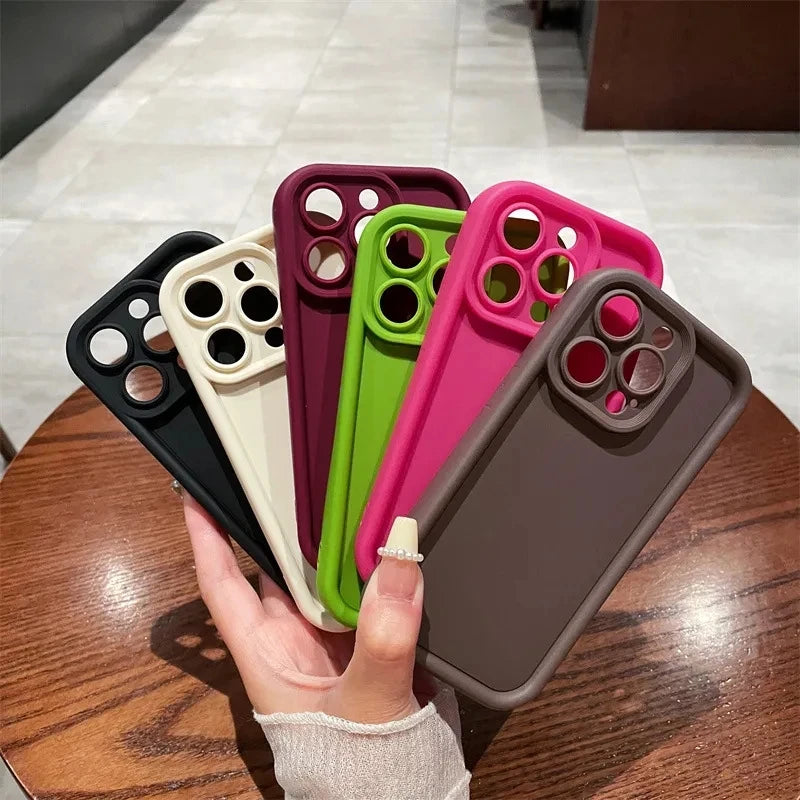 Cute Silicone iPhone Case with Camera Protection