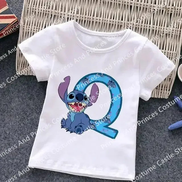 Stitch Letter ABCD Kid's T-Shirt