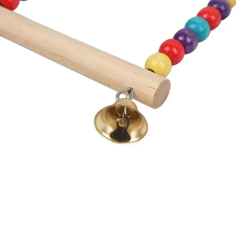 Wooden Bird Swing Stand - Pet Toy for Parrots