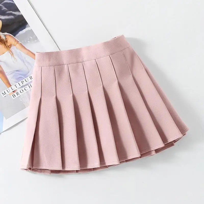 Girls School Uniform Pleated Skirt