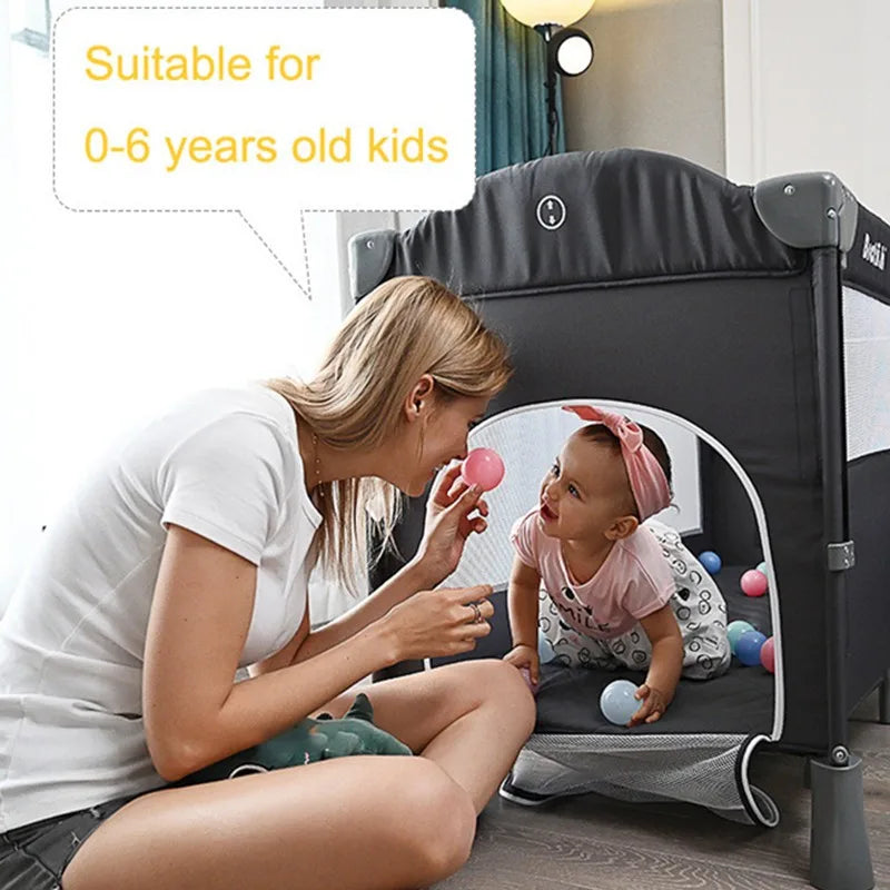 Portable Baby Crib with Diaper Table