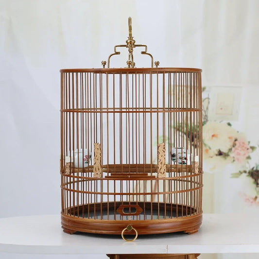 Outdoor Bird Aviary Cage with Bamboo Stand