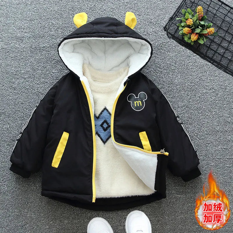 Boys Cartoon Mickey Mouse Winter Coat