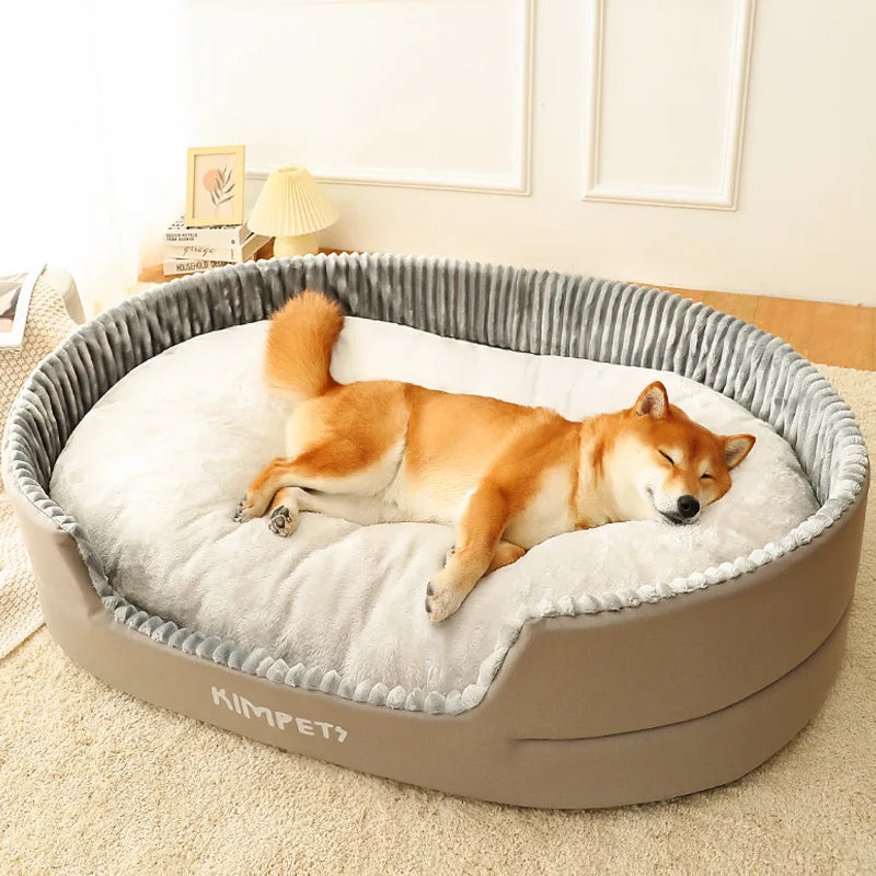 Kimpets Plush Dog Bed | Soft & Comfy Pet Sofa