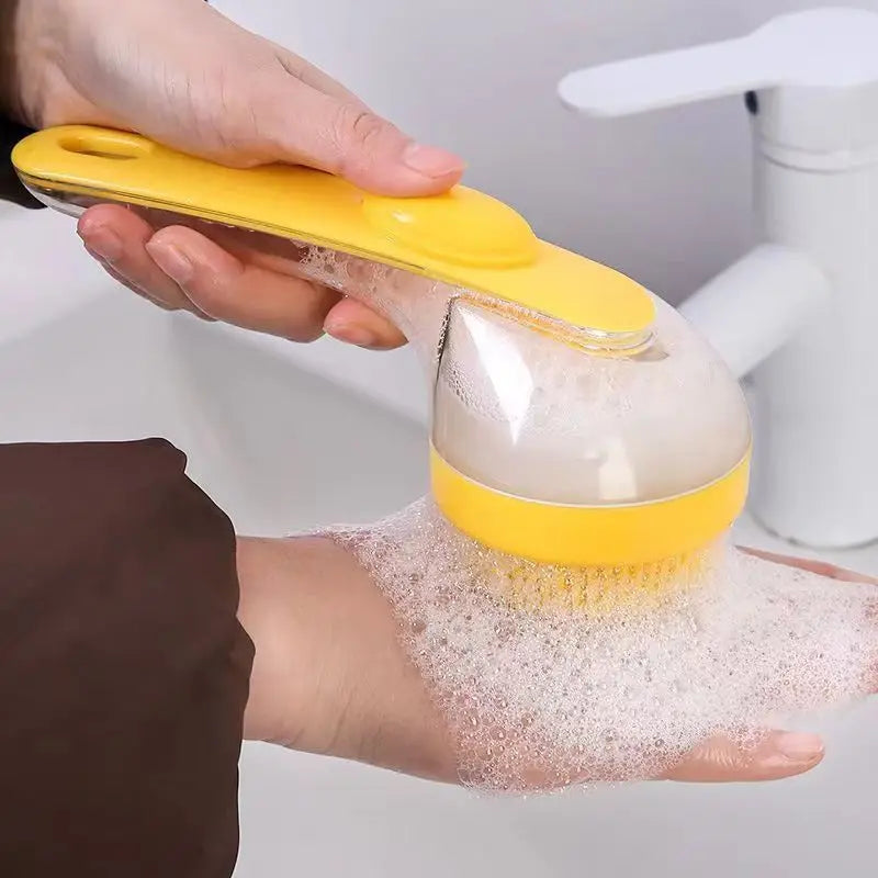 Pet Bath Brush with Shampoo Dispenser