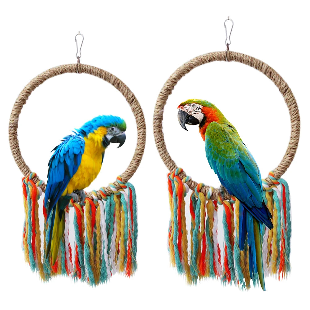 Pet Bird Parrot Rope Swing Toy