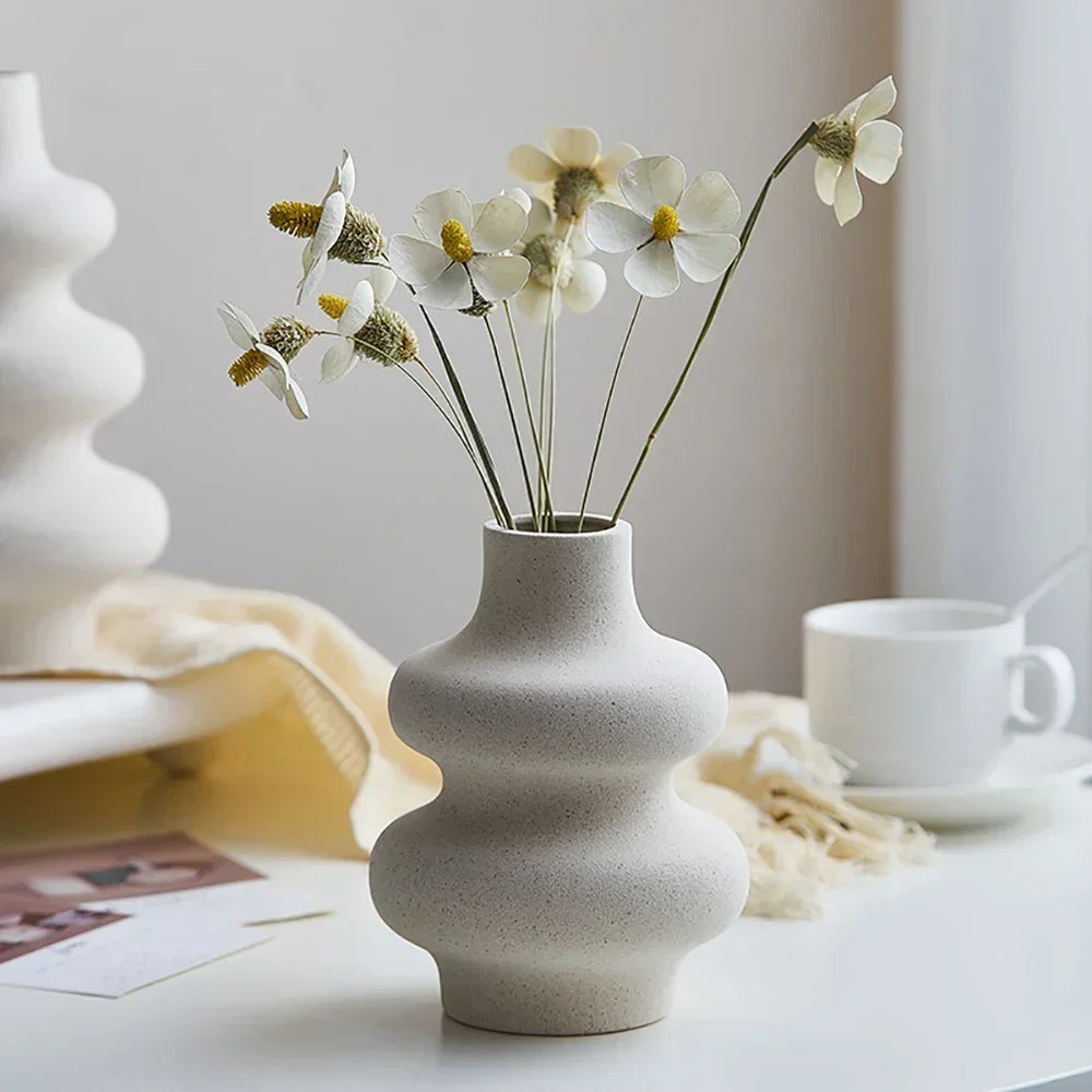 Modern Ceramic Frosted Flower Vase