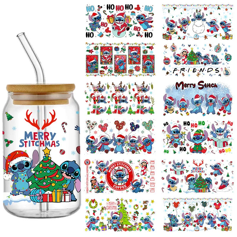 Disney Stitch Christmas Cup Wrap Stickers