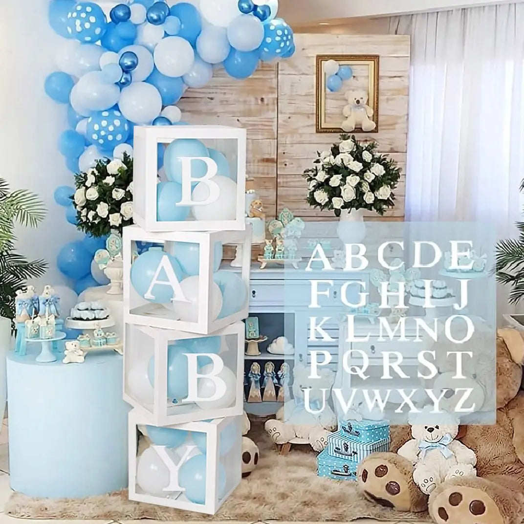 Transparent Balloon Box Baby Shower Decor