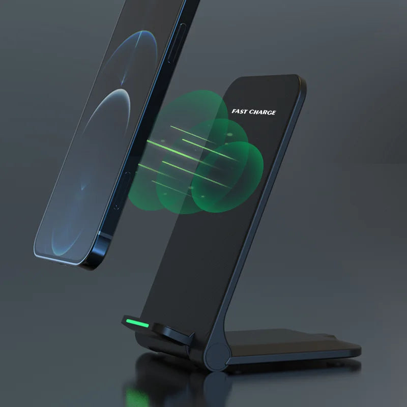 Fast Wireless Charger 15W - Ultimate Safety & Dual Viewing Angles