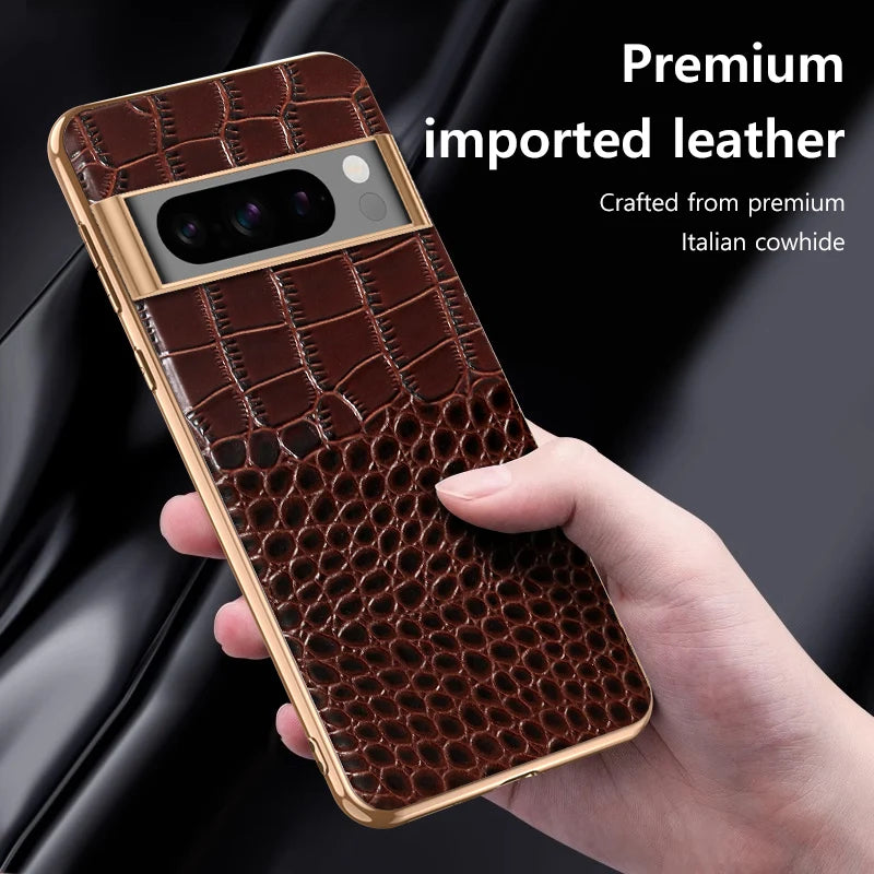 Luxury Genuine Leather Google Pixel Phone Case