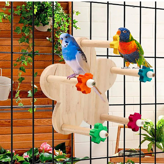 Wooden Parrots Ferris Wheel Toy