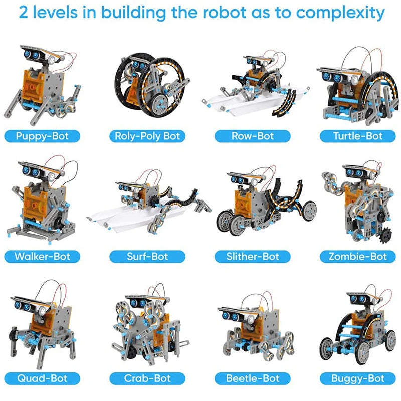 12-in-1 Solar Robot Toy Kit