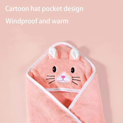 Cartoon Hooded Baby Bath Towel