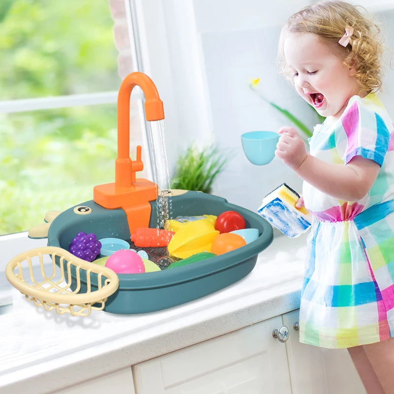 Kids Kitchen Sink Play Set