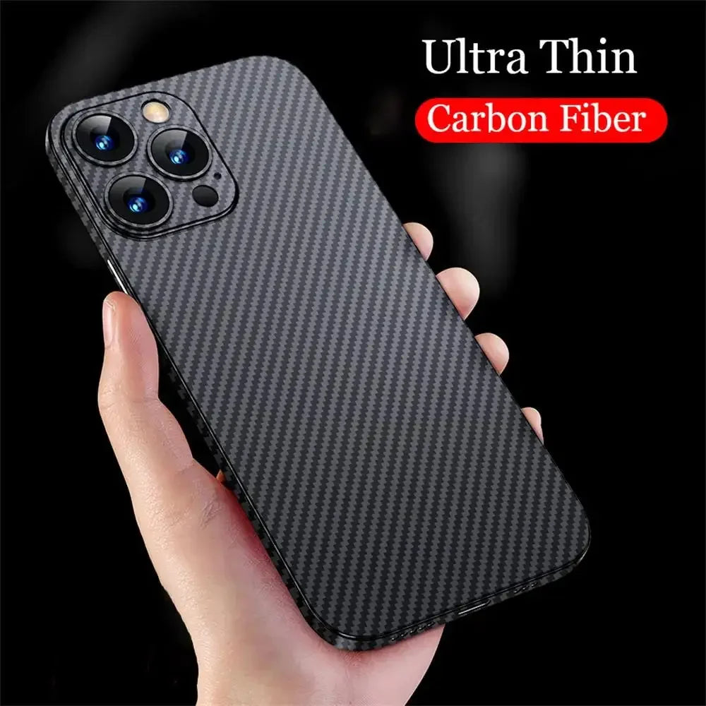 Luxury Carbon Fiber Matte iPhone Case