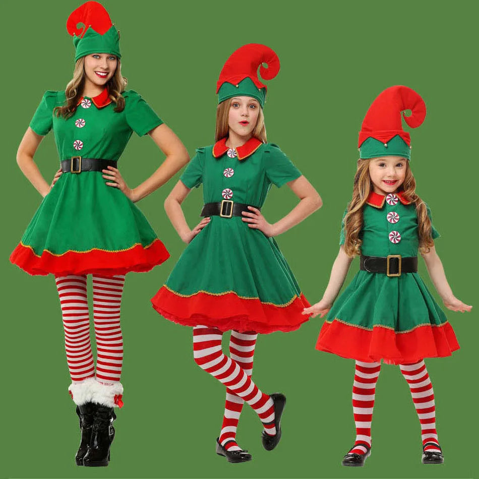 Christmas Family Matching Elf Cosplay Costume