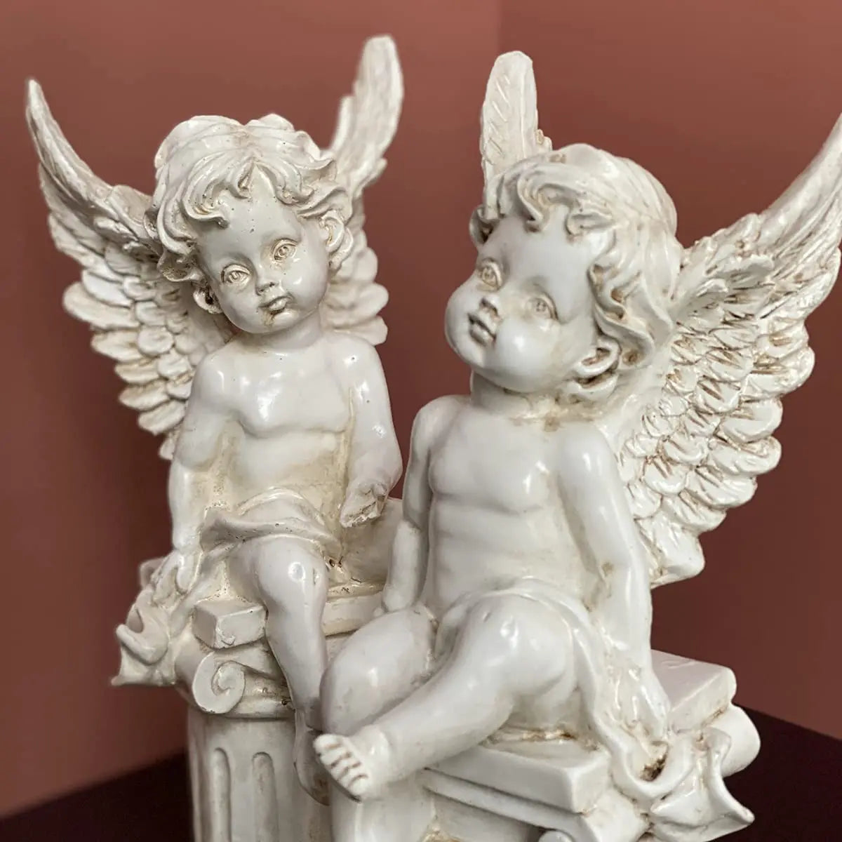 Cherub Angels Roman Pillar Garden Statue