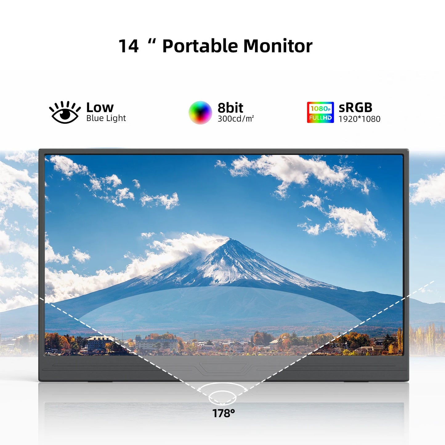 14-inch 1920*1080 Portable 60HZ Monitor