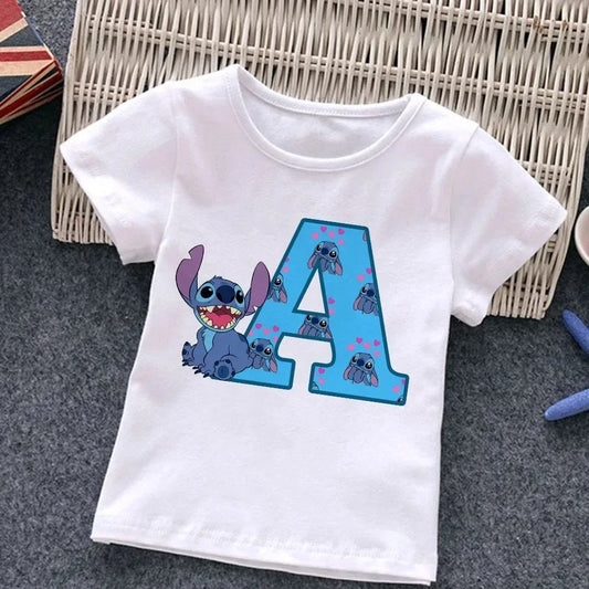 Stitch Letter ABCD Kid's T-Shirt