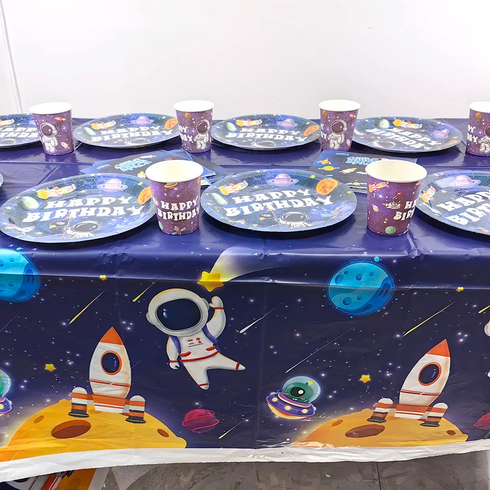 Rocket Astronaut Helium Balloons - Space Theme Party Decor