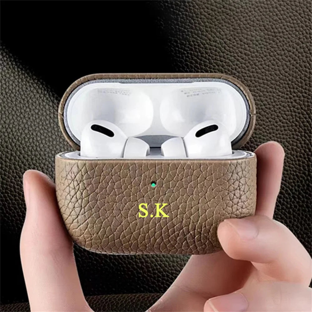 Luxury Gold Initials Earphone Case