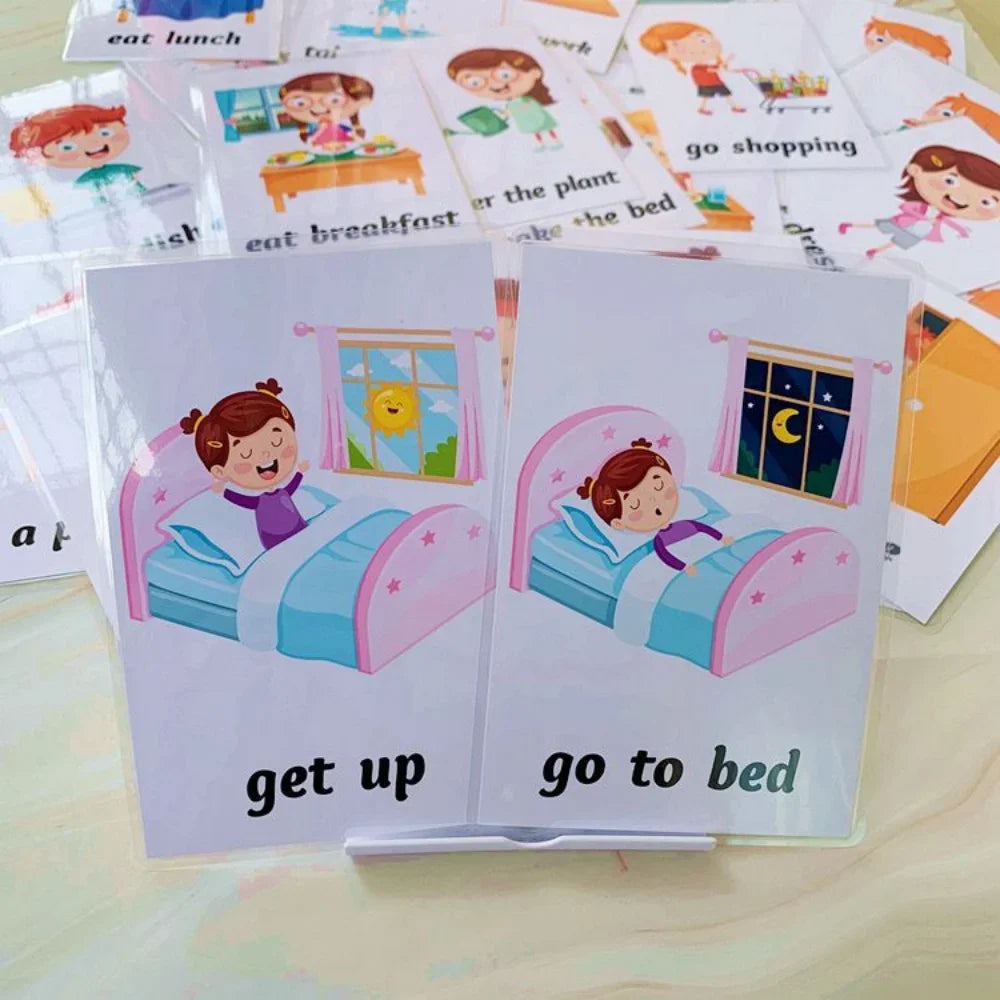 Interactive Cartoon Learning Cards for Kids