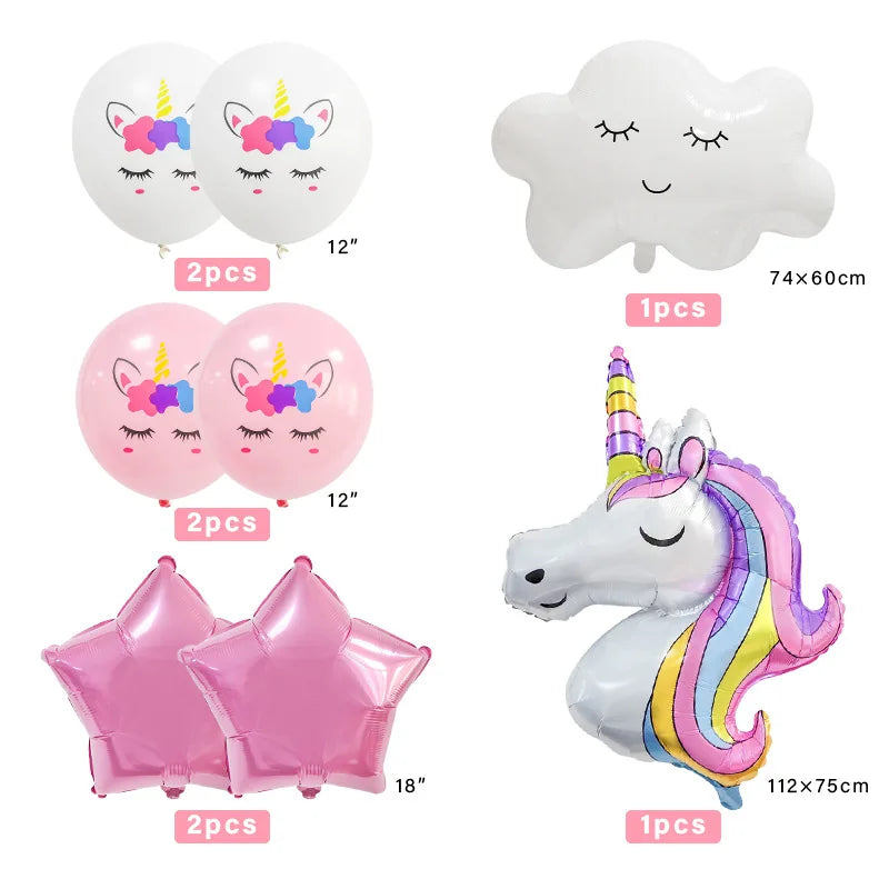 Unicorn Party Balloons Set