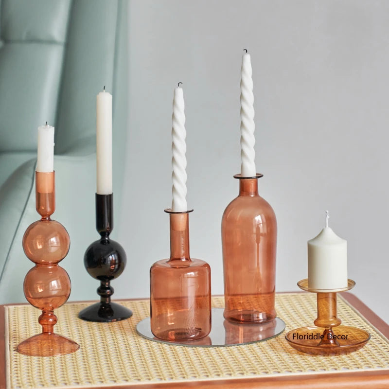 Modern Glass Vase Candle Holder