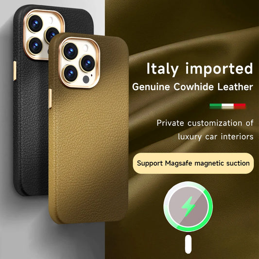 LANGSIDI Leather Magnetic Phone Case iPhone 14 Pro Max