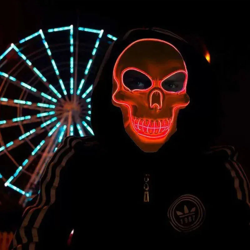 LED Halloween Skull Mask